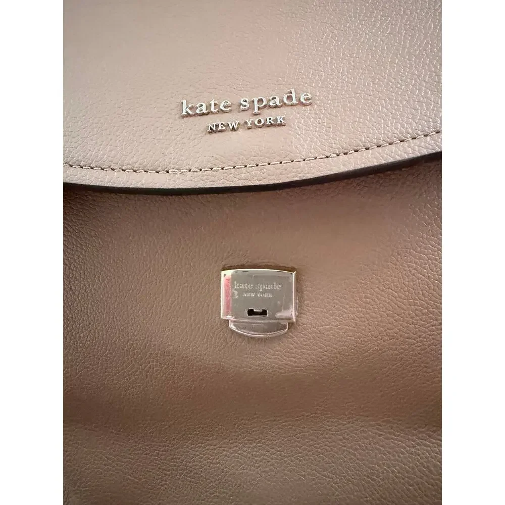 Kate Spade New York Thompson Medium Brown Refined Grain Leather Backpack